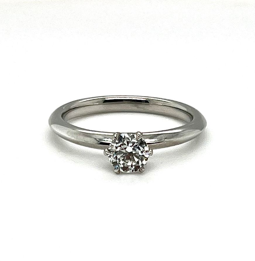 Platinum 0.50ct Round Brilliant Engagement Ring