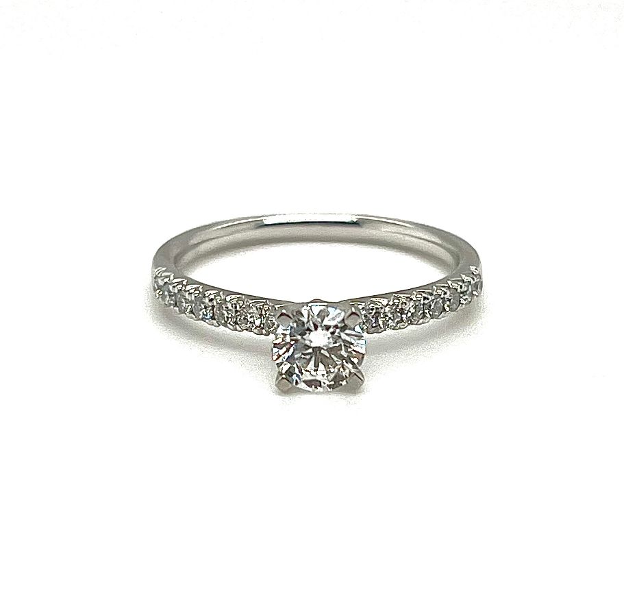 Platinum 0.51ct Round Brilliant Engagement Ring