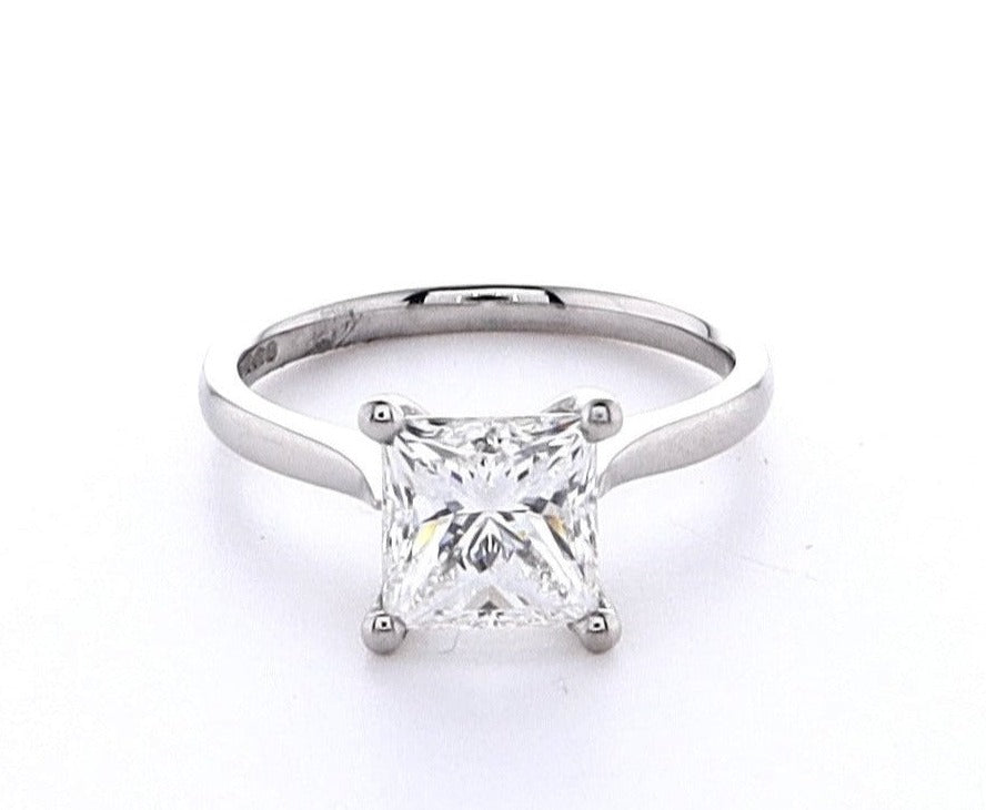 Platinum 1.84ct Princess Cut Engagement Ring