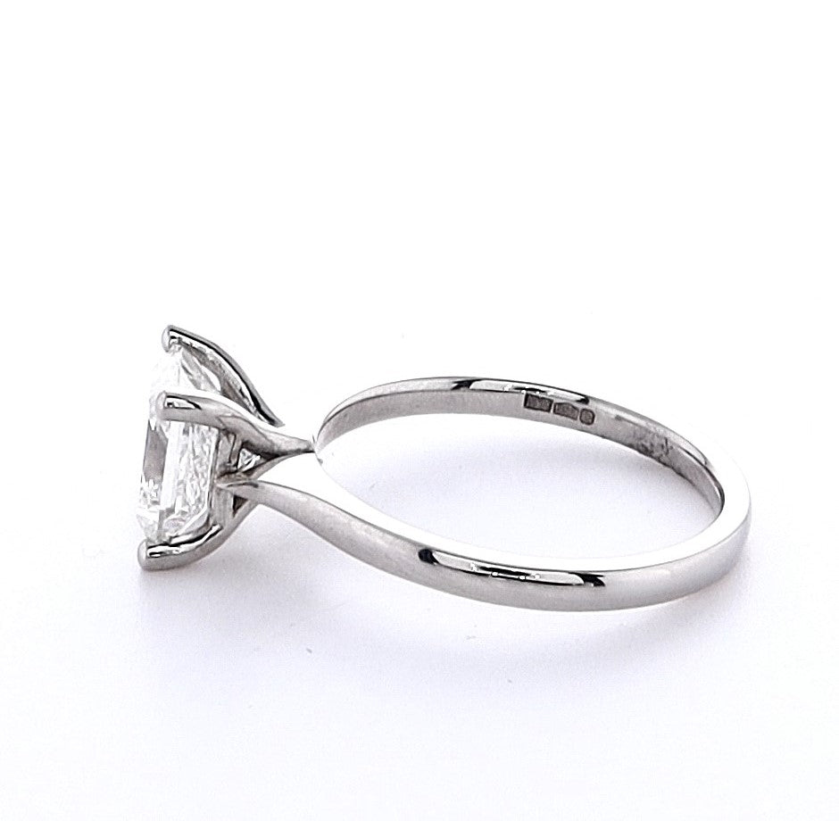 Platinum 1.84ct Princess Cut Engagement Ring