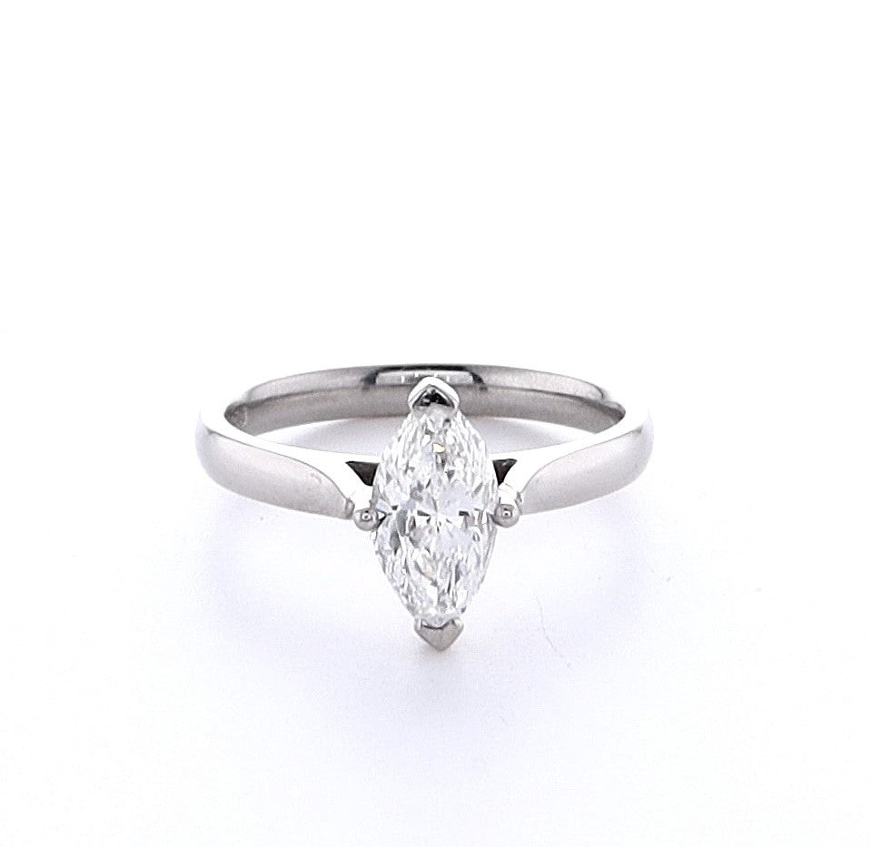 Platinum 1.00ct Marquise Engagement Ring