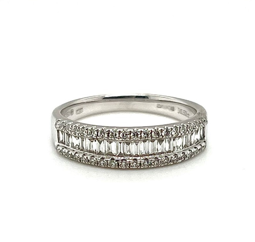 Baguette cut eternity deals band