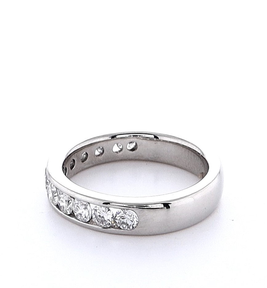 Platinum 1.00ct Round Brilliant Channel Set Eternity Ring