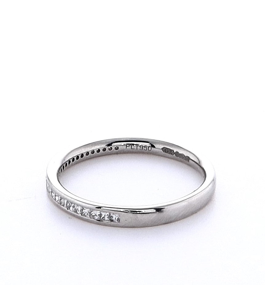 Platinum 0.25ct Princess Cut Channel Set Eternity Ring
