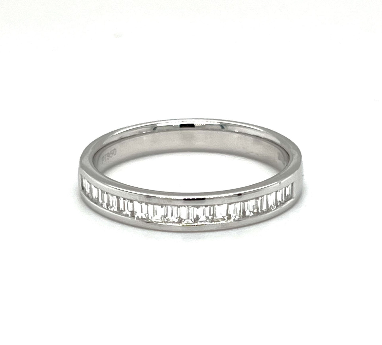 Platinum 0.44ct Baguette Cut Channel Set Eternity Ring