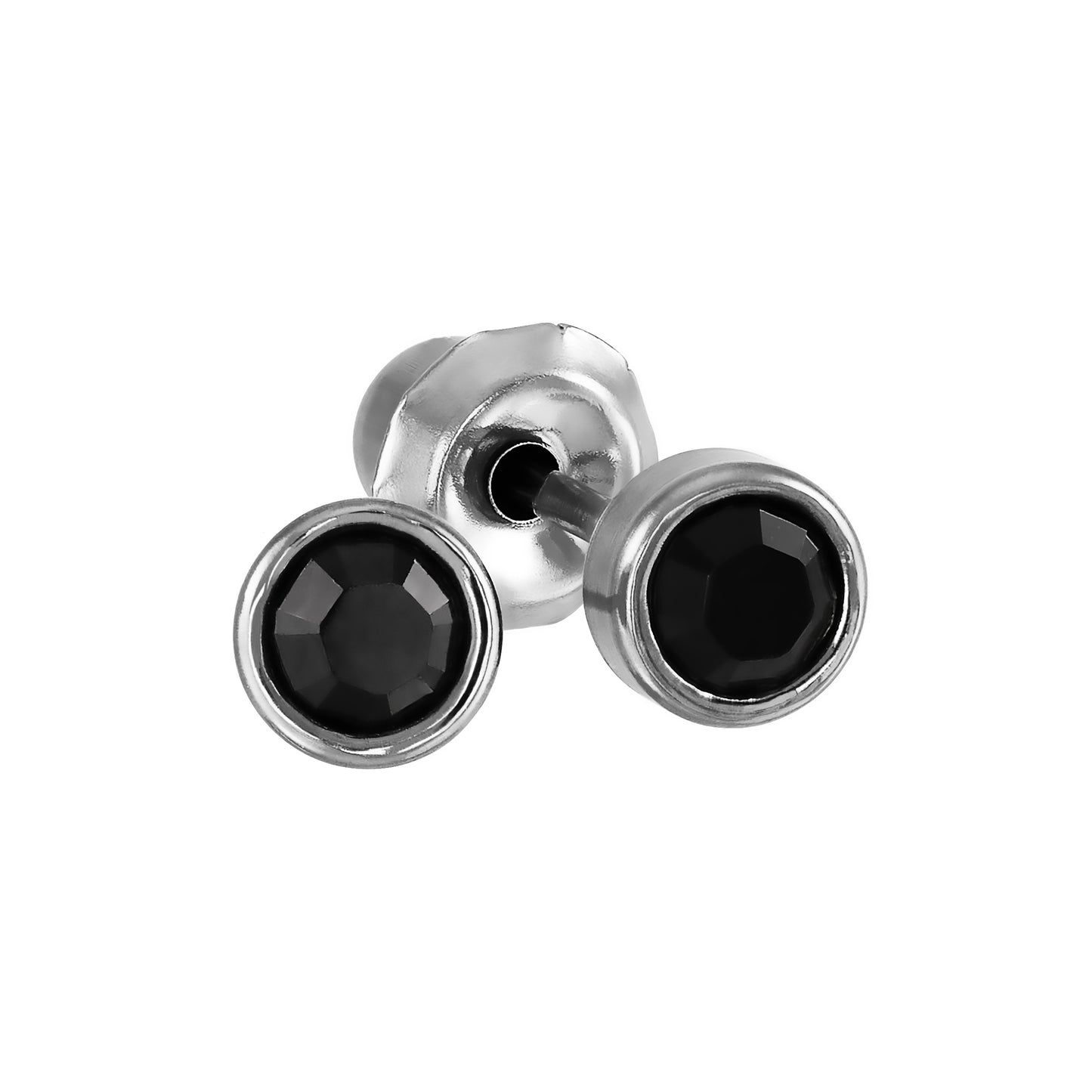 Medical Grade Titanium 4mm Black Onyx Studs