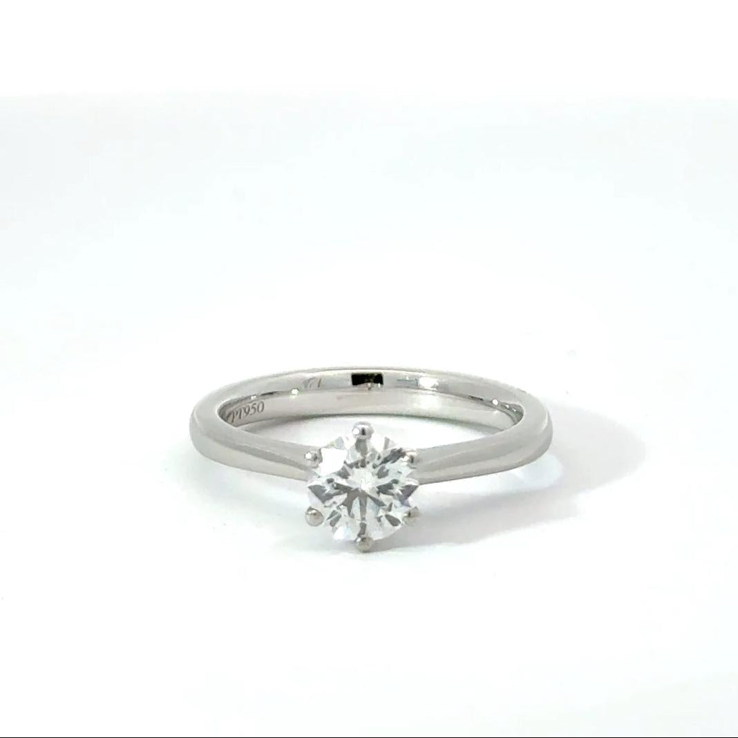 Platinum 0.70ct Round Brilliant Cut Lab Diamond Solitaire Engagement Ring