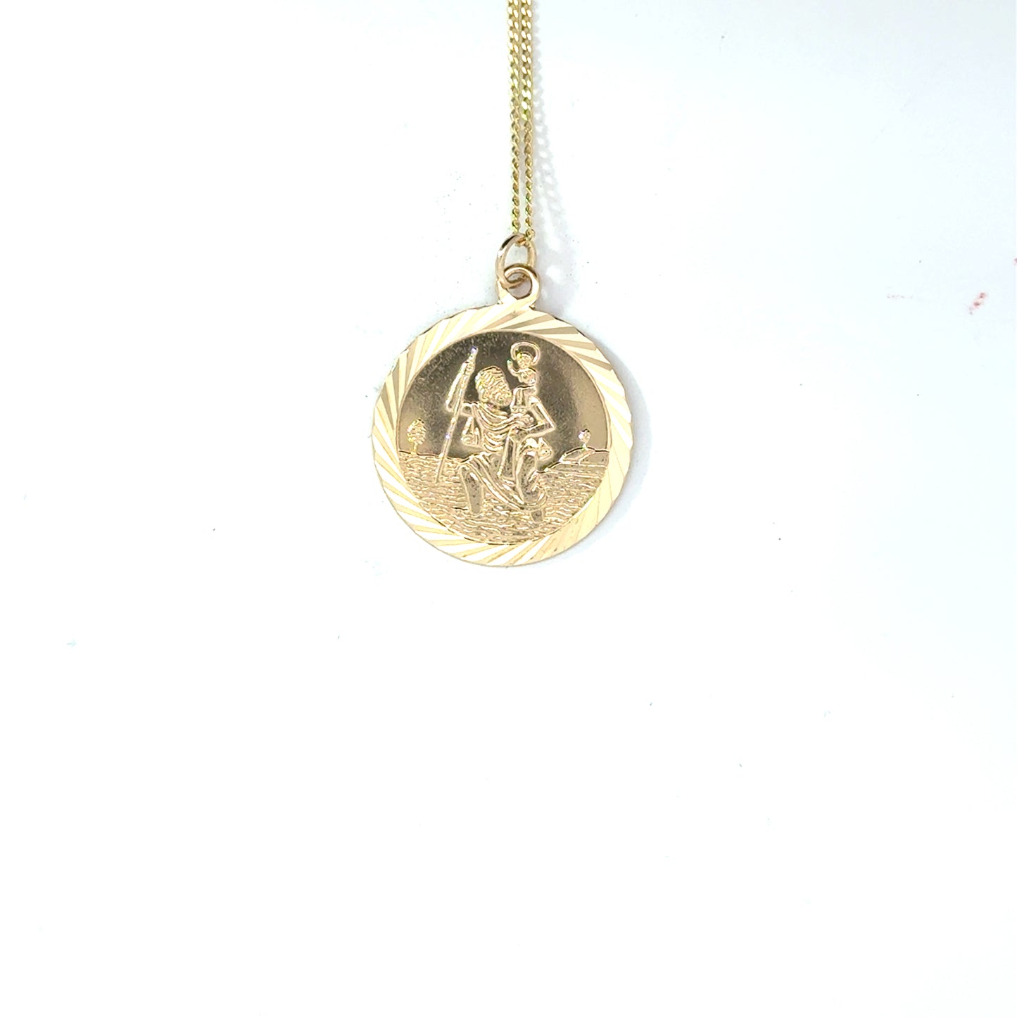 9k Yellow Gold St. Christopher Pendant