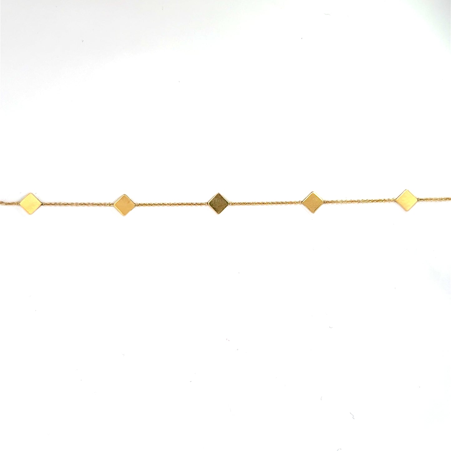 9k Yellow Gold Diamond Shape Bracelet
