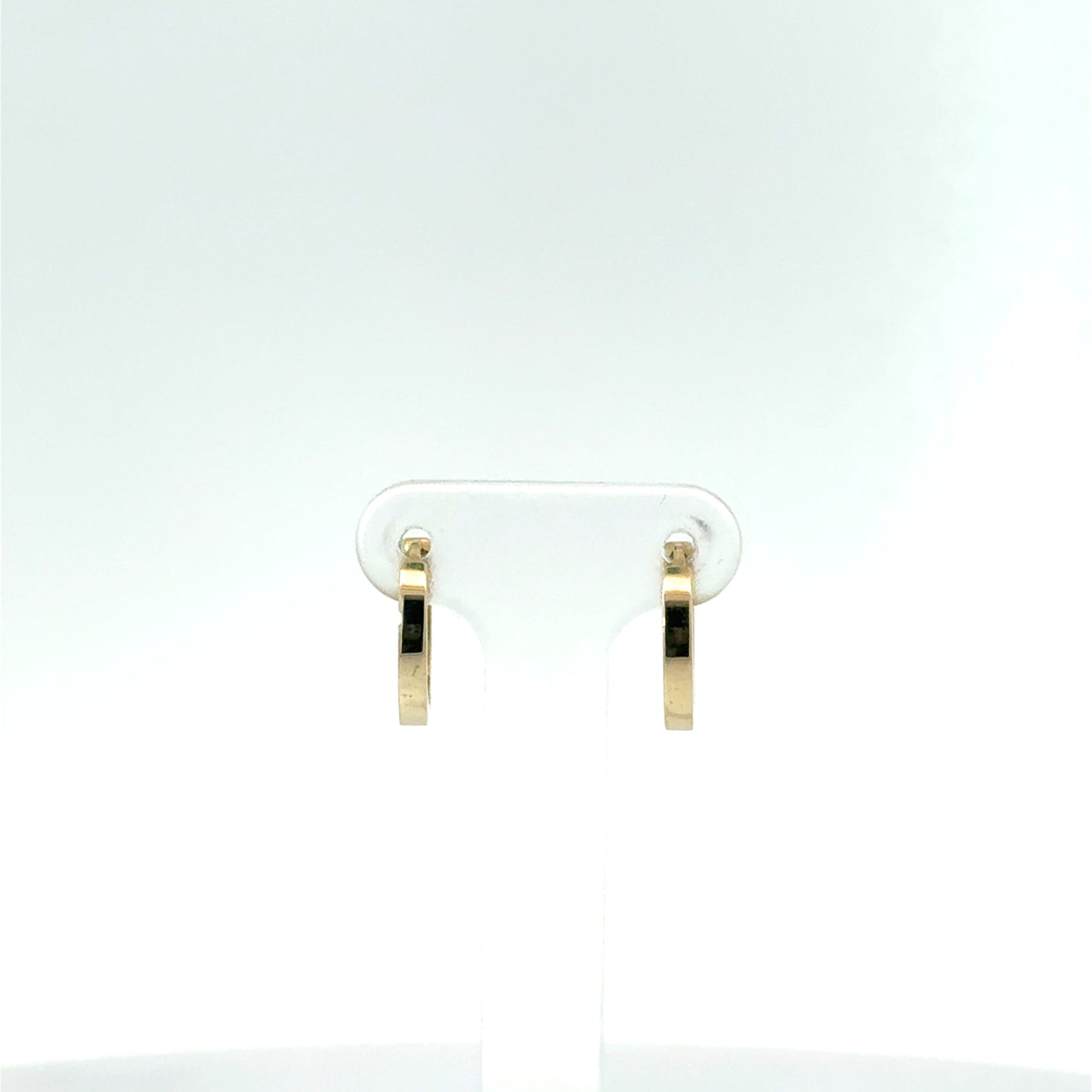 9k Yellow Gold Square Huggie Hoop Earrings