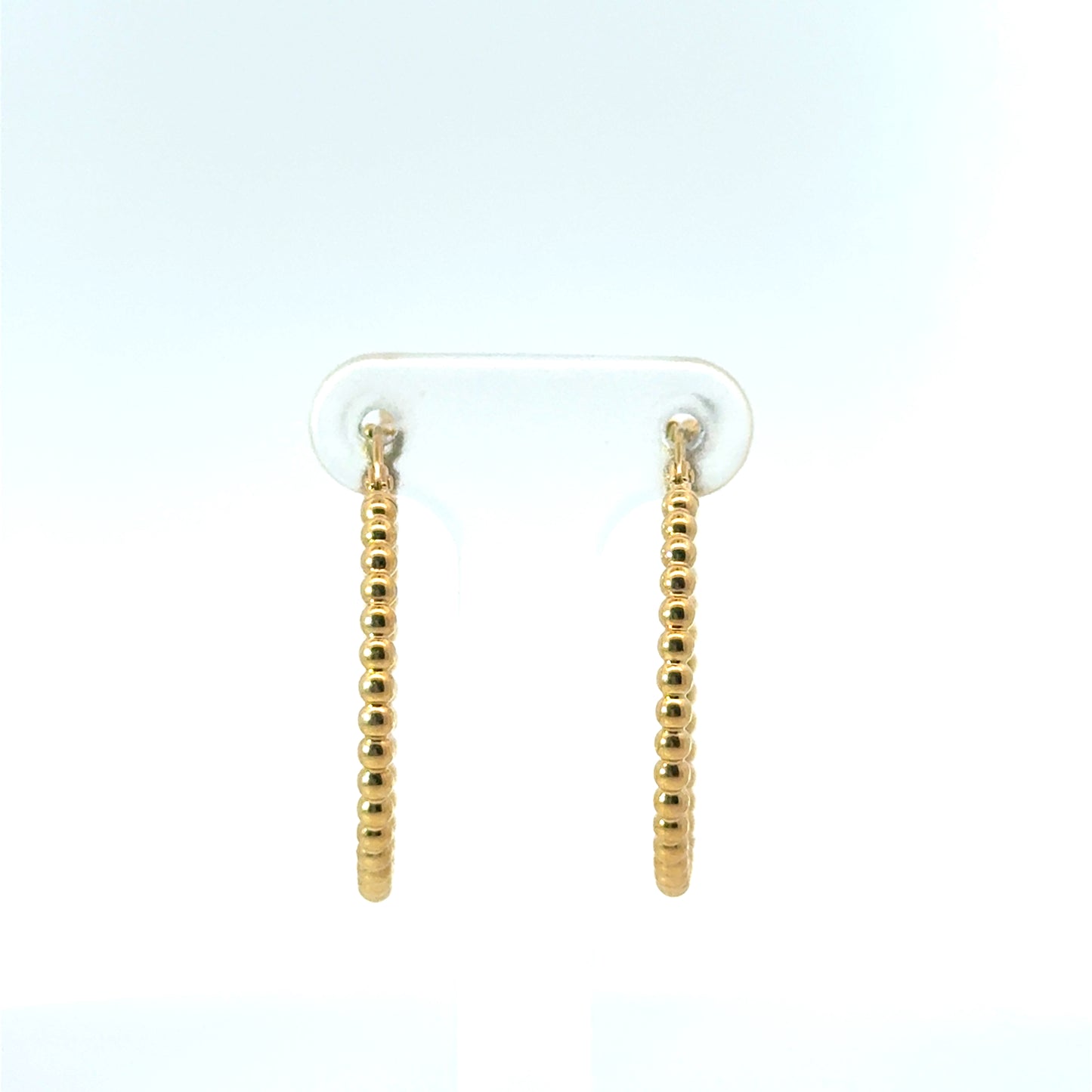 9k Yellow Gold Bubble Hoop Earrings