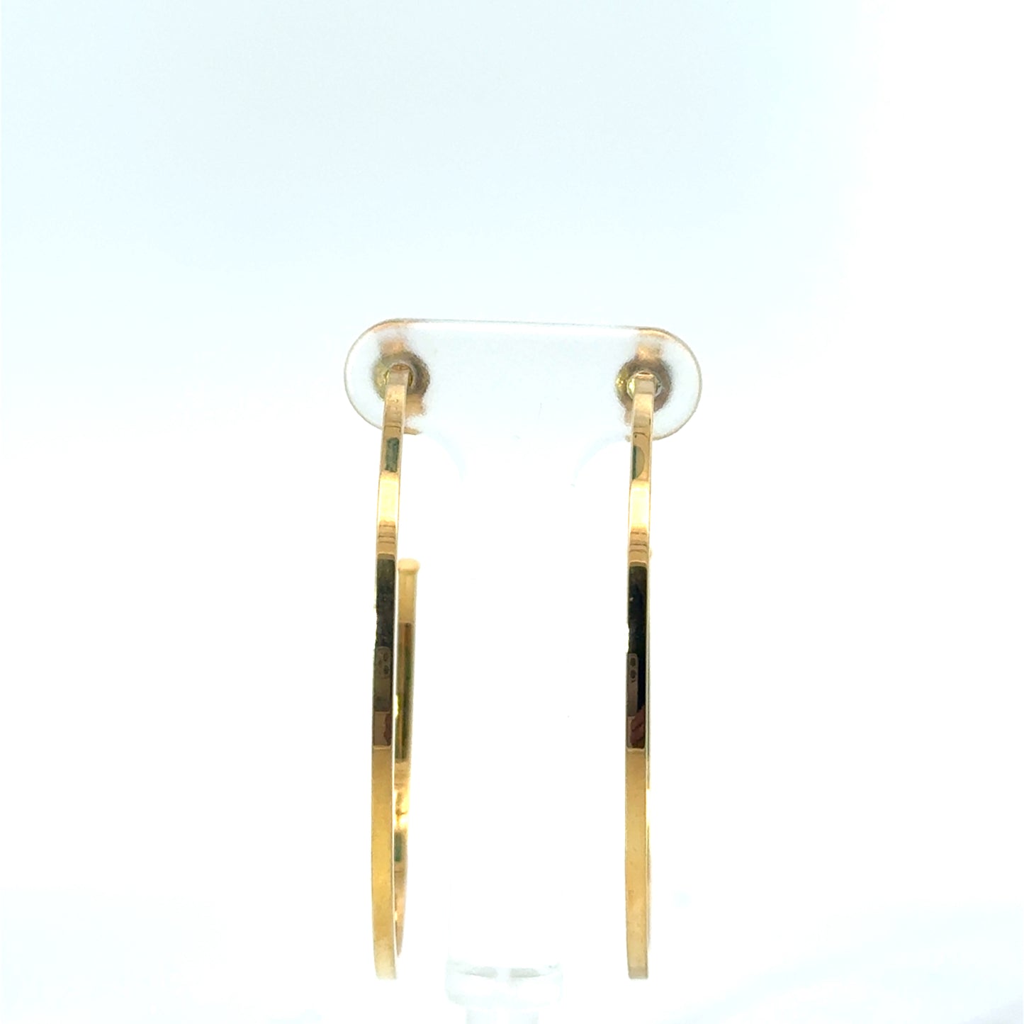 9k Yellow Gold Squared Hoop Earrings