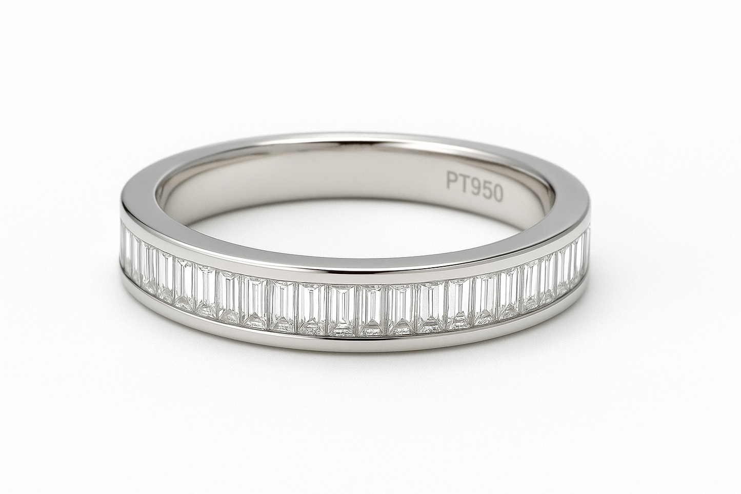 Platinum 1.00ct Baguette Cut Ring