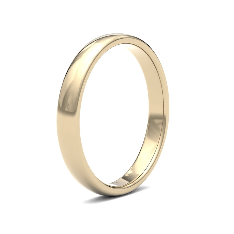 9K Yellow Gold Premium Court 2.5mm Band