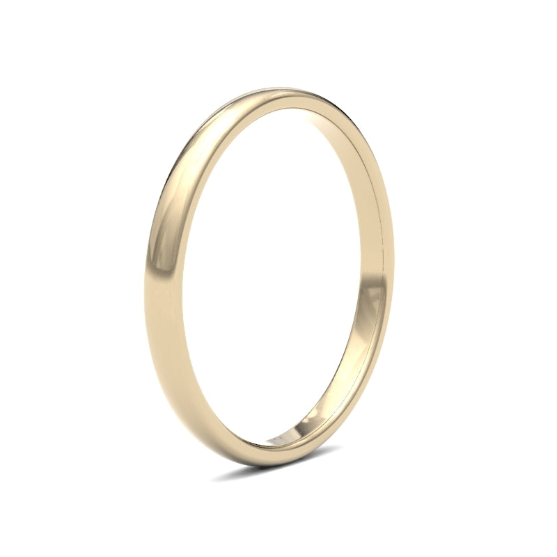 9K Yellow Gold Premium Court 2mm Band
