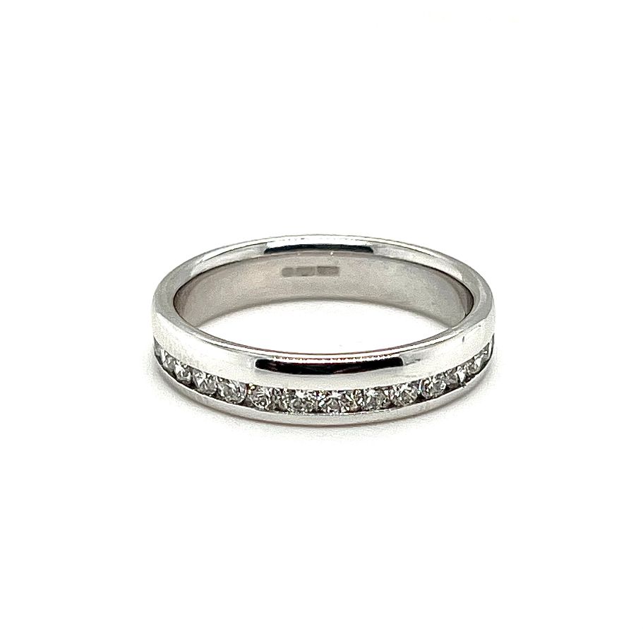 18k White Gold 0.42ct Round Brilliant Channel Set Eternity Ring