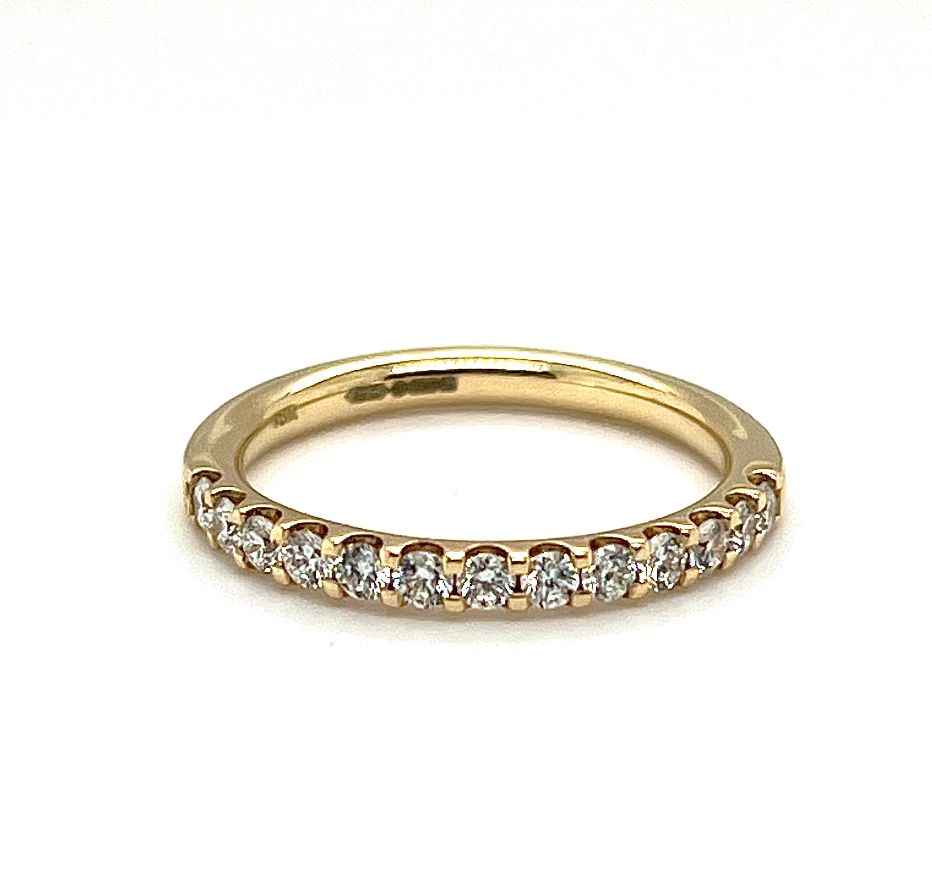 18k Yellow Gold 0.50ct Round Brilliant Eternity Ring