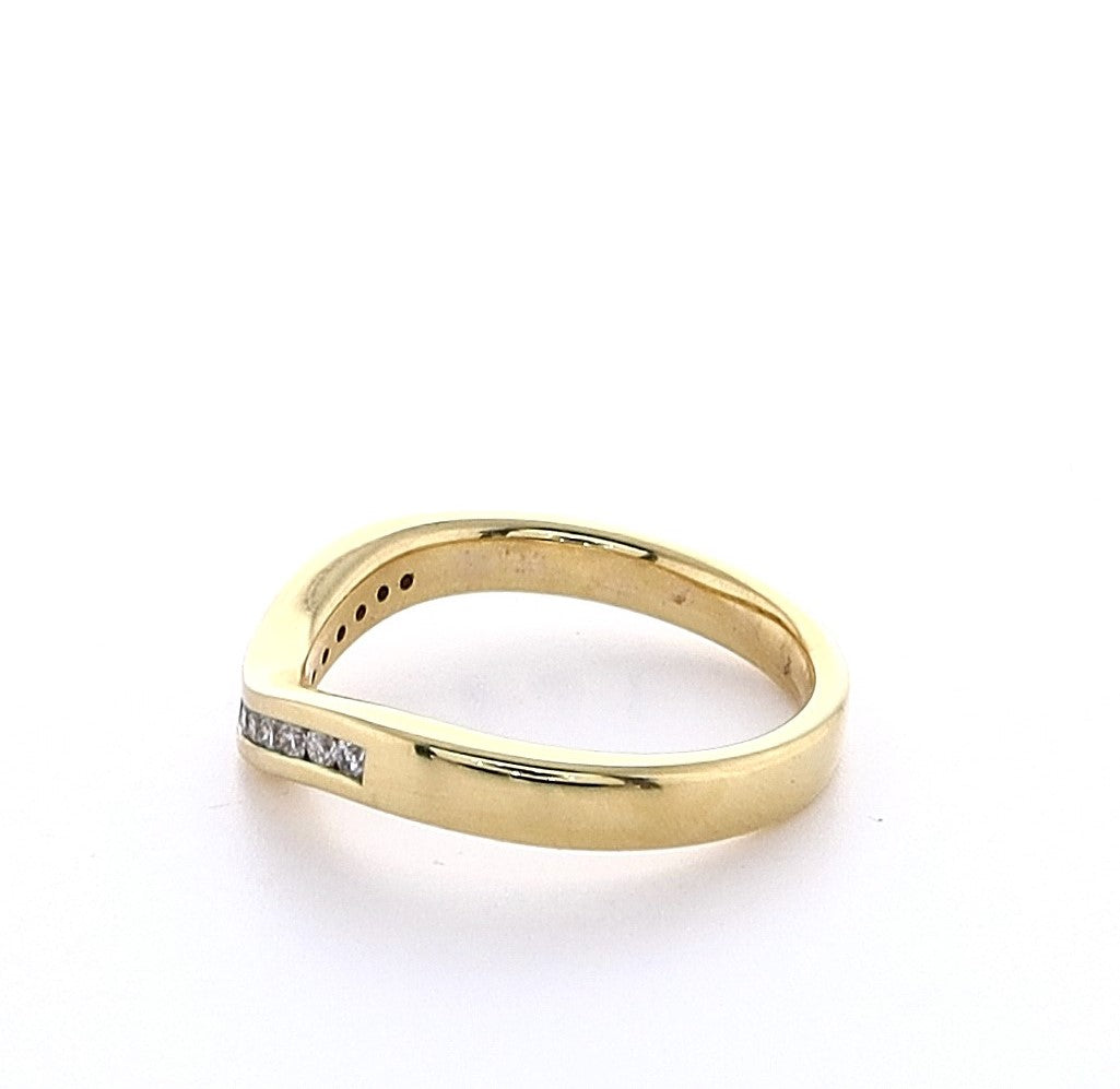 18k Yellow Gold 0.16ct Round Brilliant Shaped Eternity Ring