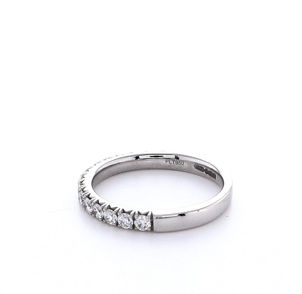 Platinum 0.50ct Round Brilliant Diamond Eternity Ring