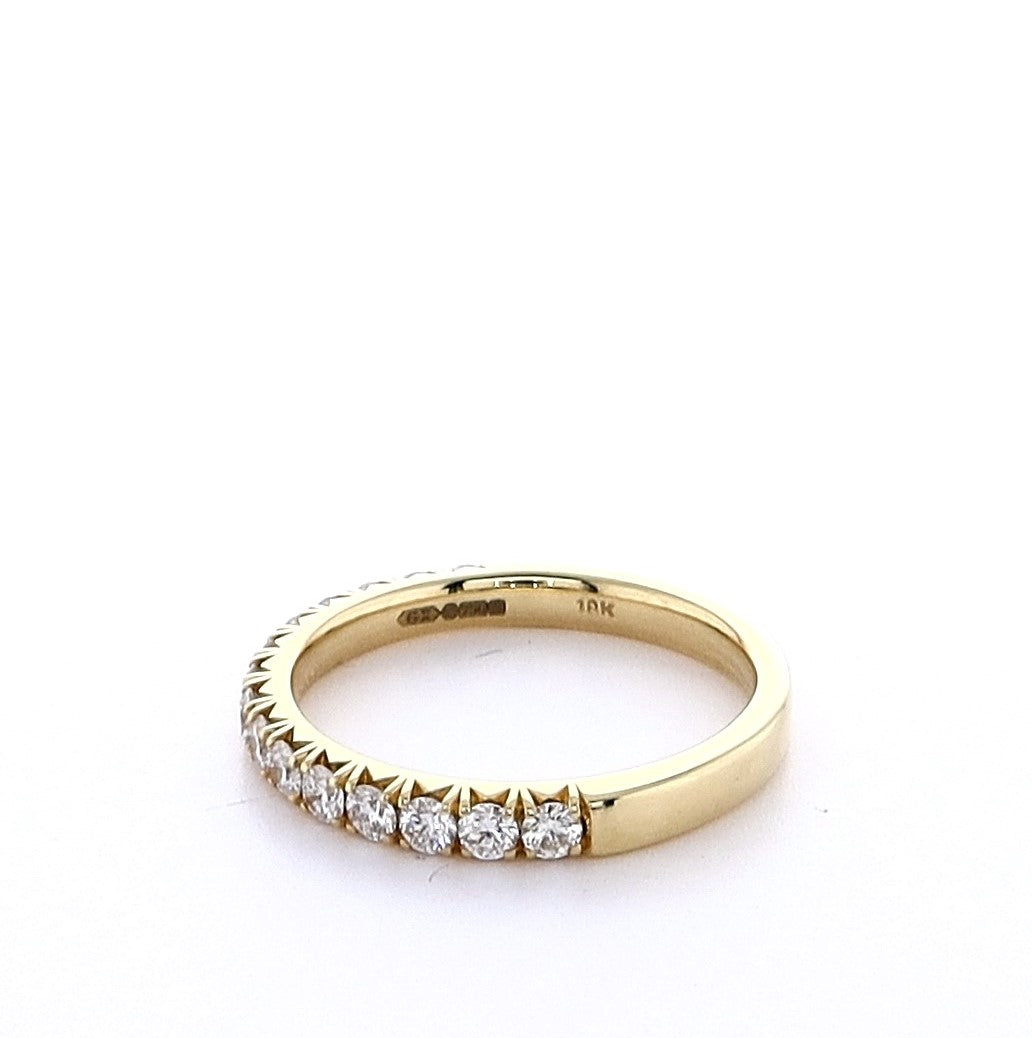 18k Yellow Gold 0.50ct Round Brilliant Eternity Ring