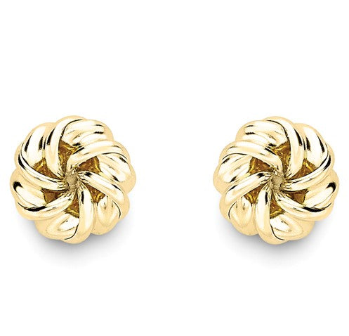 9k Yellow Gold Knot Earrings