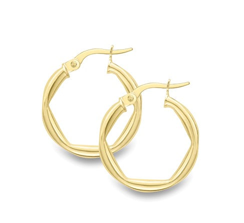 9k Yellow Gold Hoop Earrings