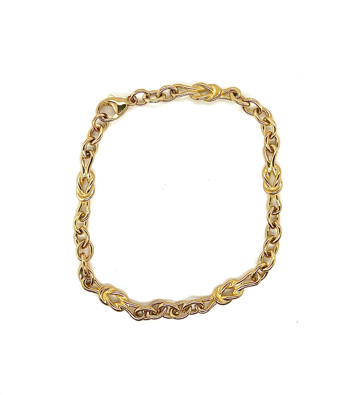 9k Yellow Gold Reef Knot Bracelet