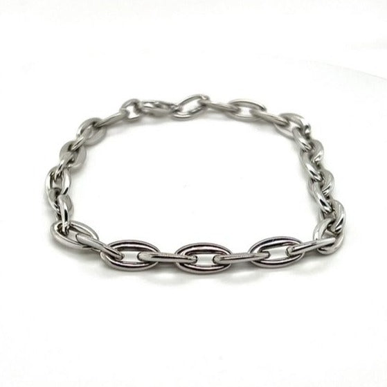 9k White Gold Link Bracelet