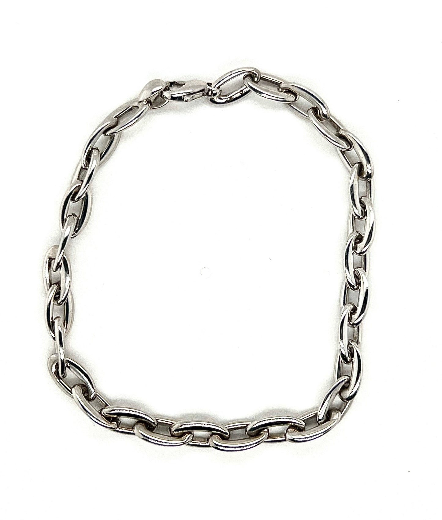 9k White Gold Link Bracelet