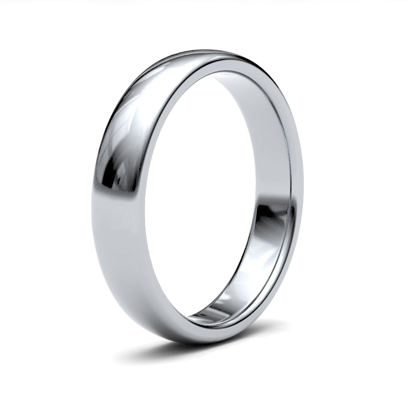 18K White Gold Premium Court 4mm Band