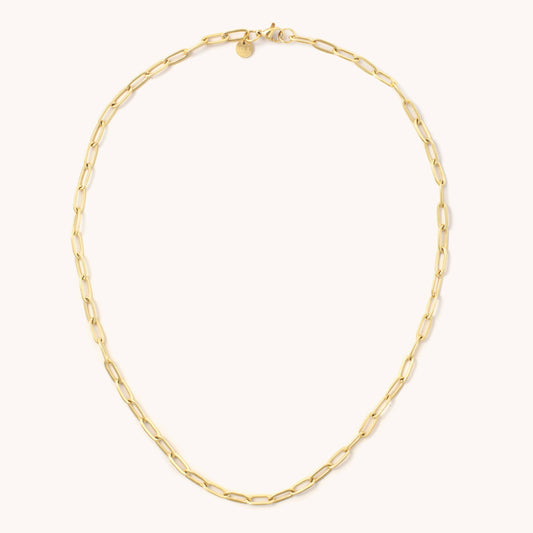 D. Louise - Paperclip Necklace: Gold
