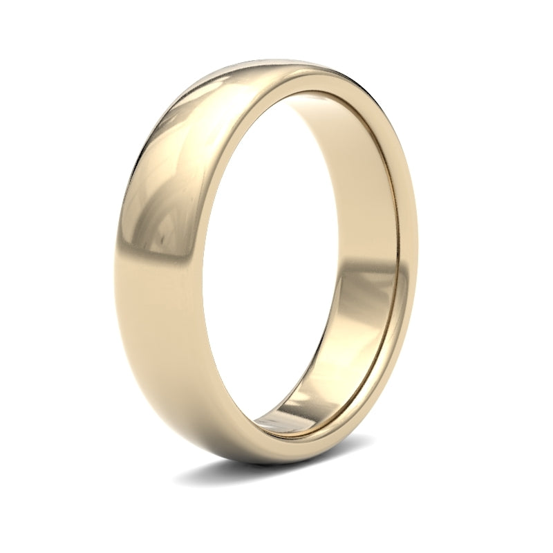 18K Yellow Gold Premium Court 5mm Band