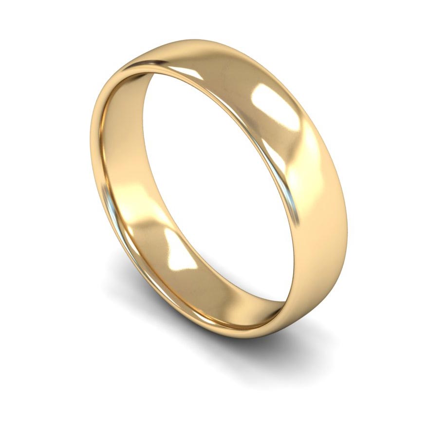 18k Yellow Gold 5mm Size U