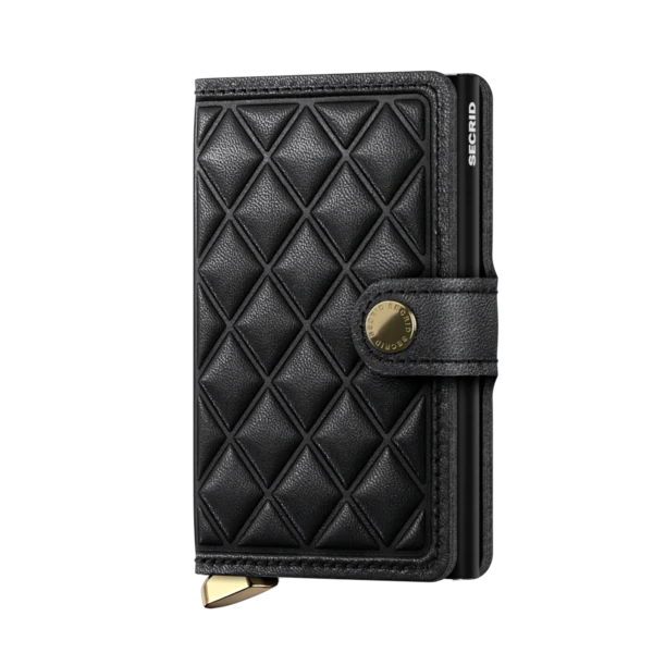 Secrid Wallet Premium - Black & Gold Embossed Diamond