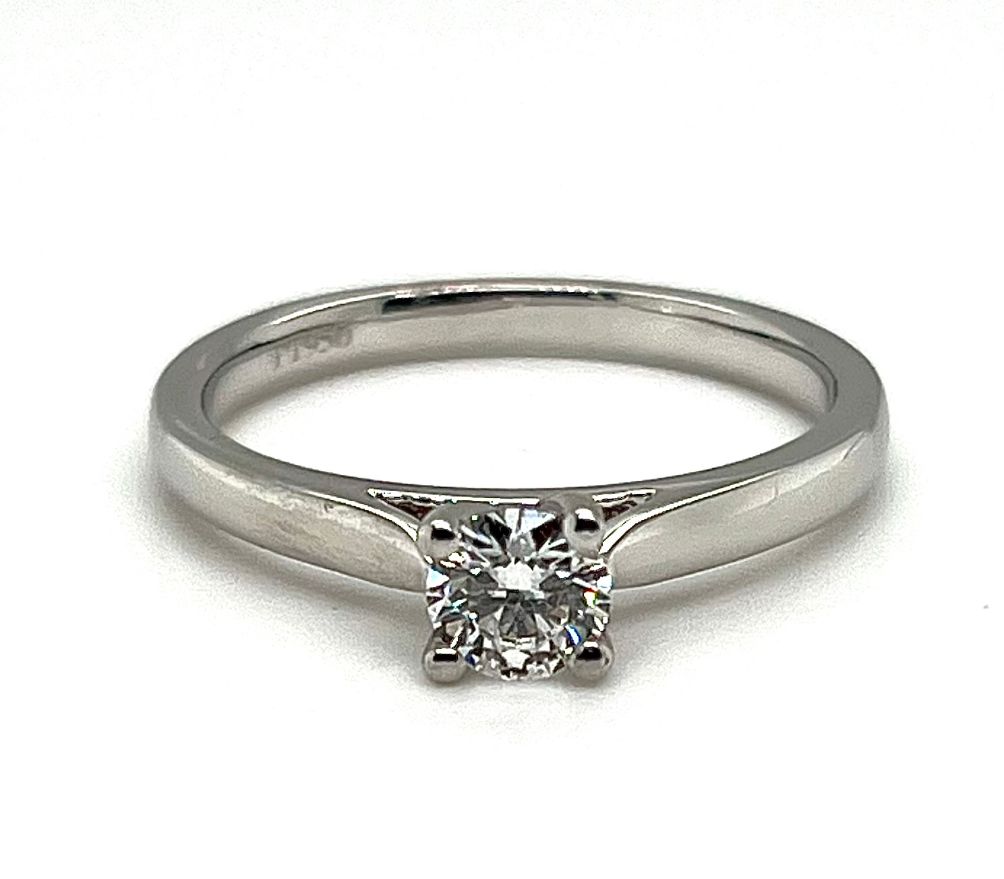 Platinum 0.40ct Round Brilliant Lab Grown Diamond Ring