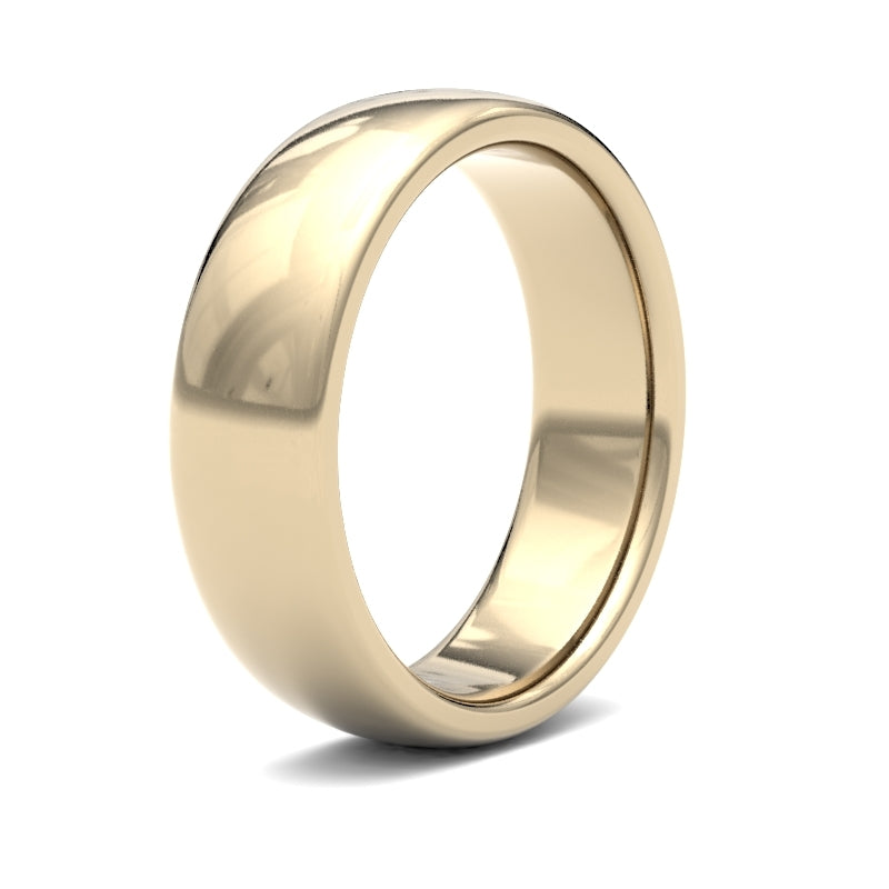 9K Yellow Gold Premium Court 6mm Band