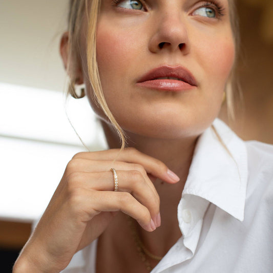 D. Louise - Eternity Band Ring: Gold / US 9/ UK R