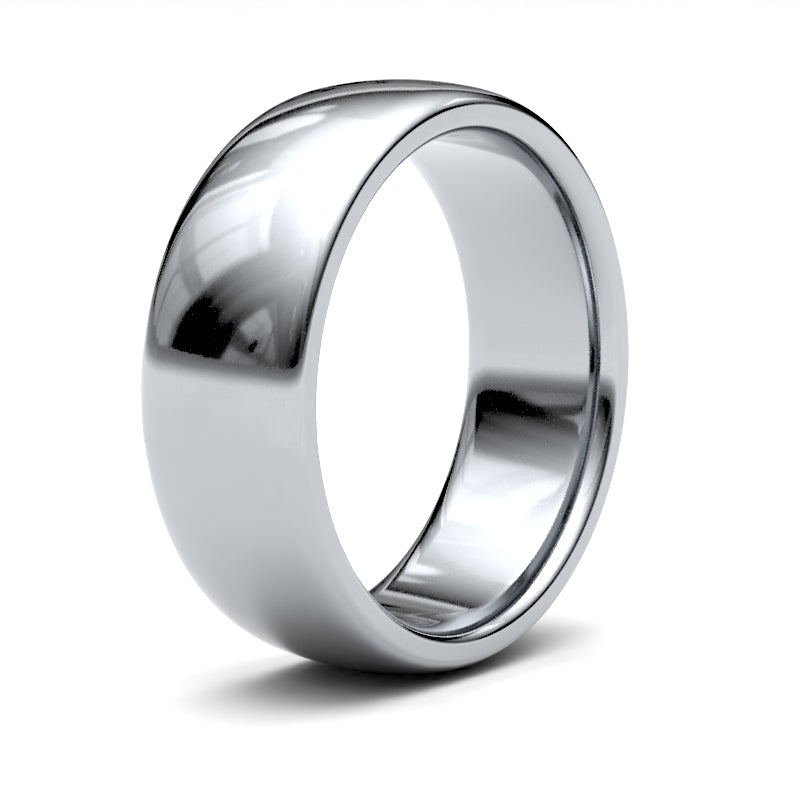 18K White Gold Premium Court 7mm Band