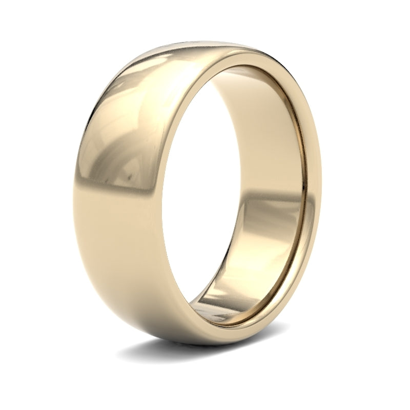 18K Yellow Gold Premium Court 7mm Band
