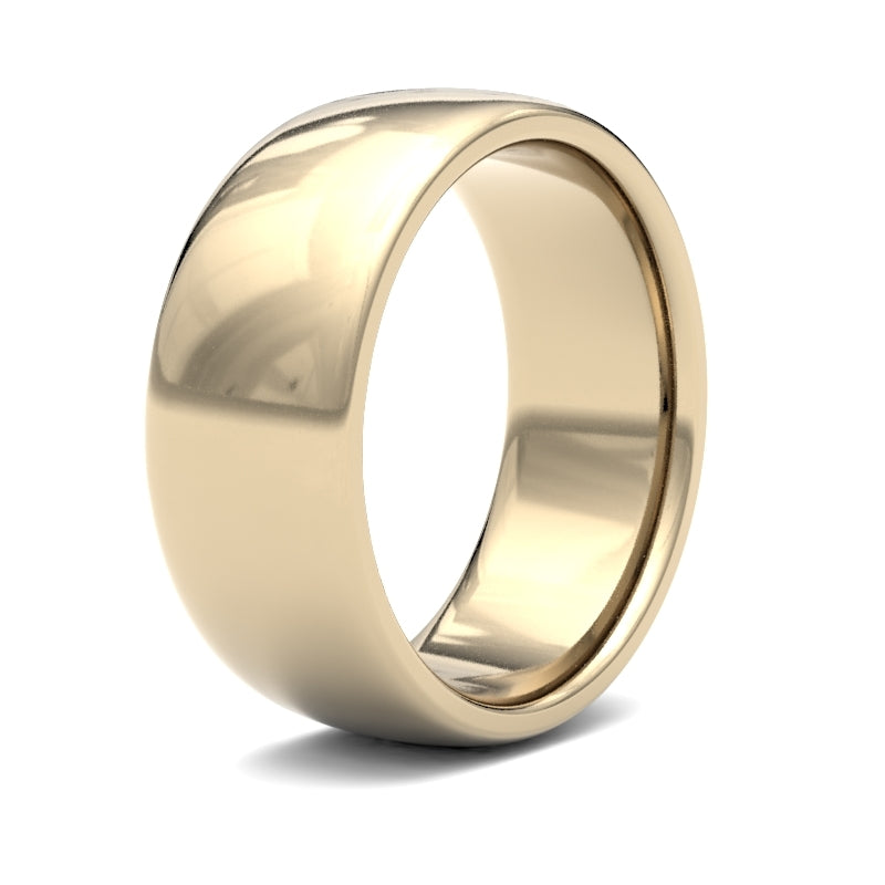 9K Yellow Gold Premium Court 8mm Band