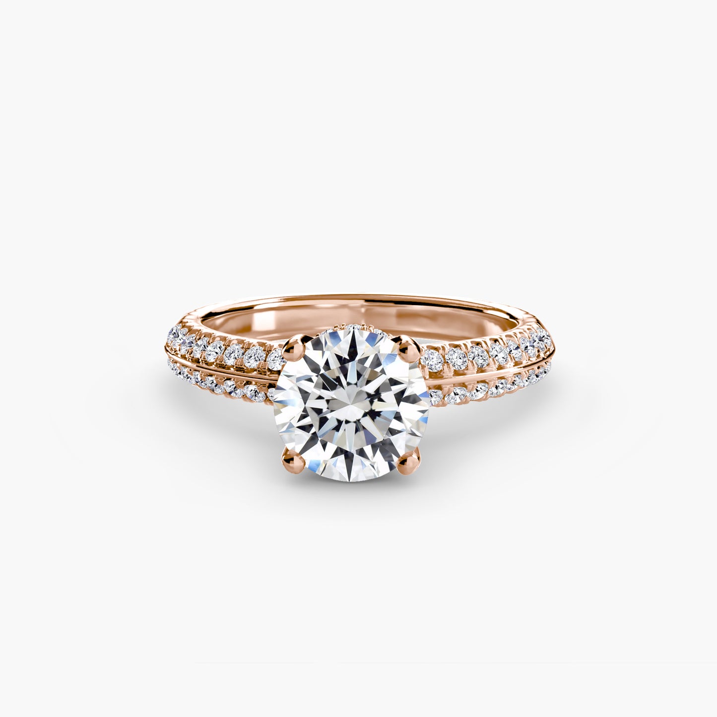 Solitaire with Pavé Hidden Halo