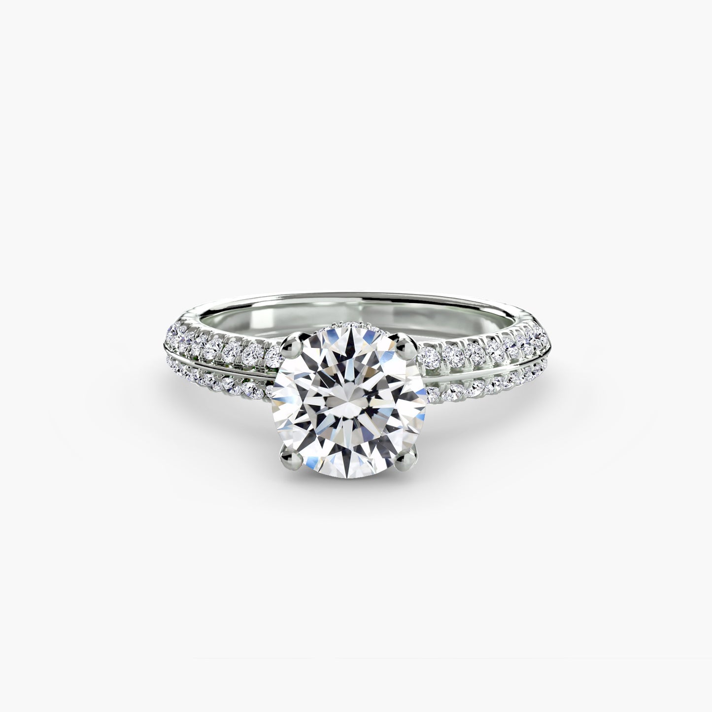 Solitaire with Pavé Hidden Halo
