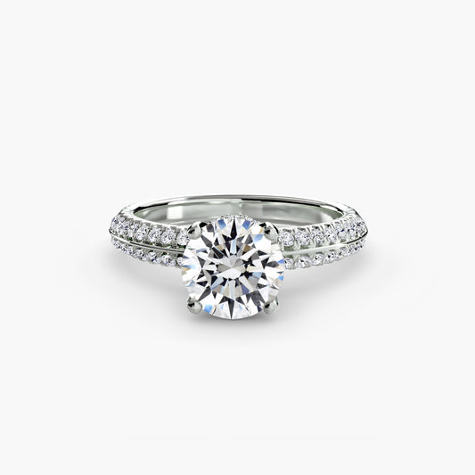 Solitaire with Pavé Hidden Halo