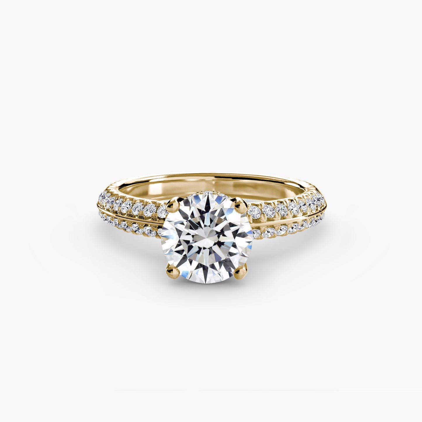 Solitaire with Pavé Hidden Halo