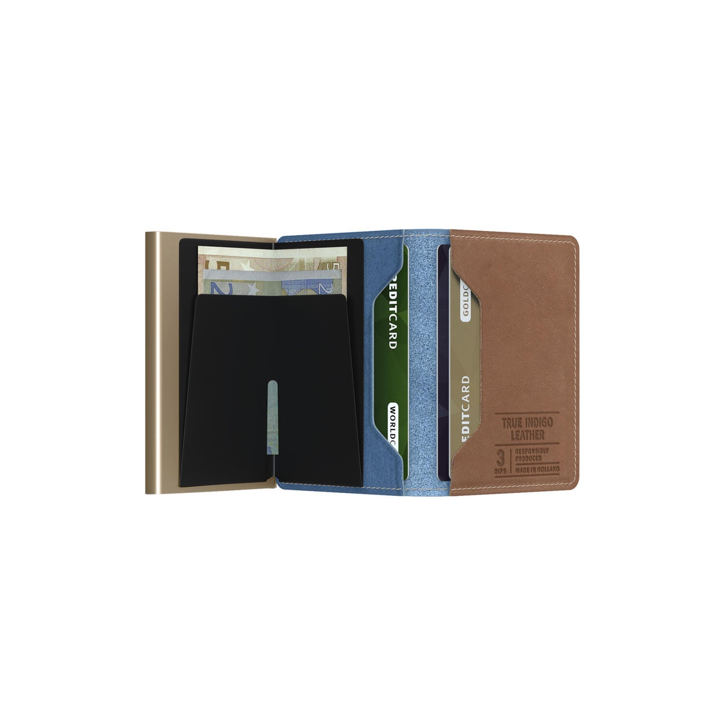 Secrid Slimwallet Indigo Leather 3 Dip
