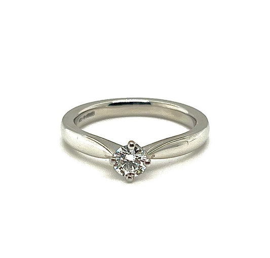 Platinum 0.30ct Round Brilliant Engagement Ring