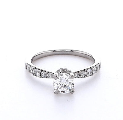 Platinum 0.50ct Round Brilliant Engagement Ring
