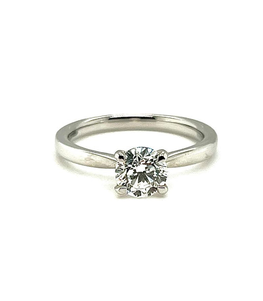 Platinum 0.90ct Round Brilliant Engagement Ring