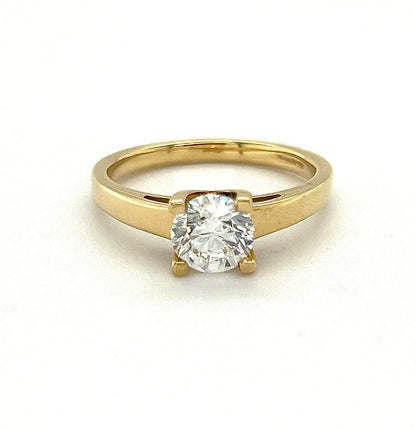 18k Yellow Gold 1.00ct Round Brilliant Engagement Ring