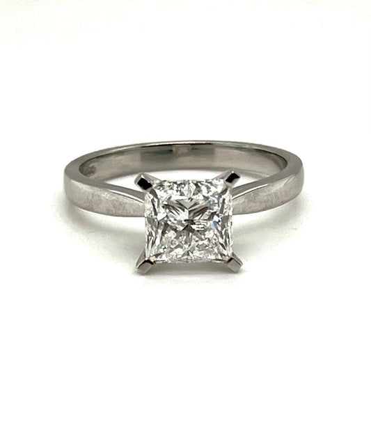 Platinum 2.00ct Princess Cut Engagement Ring
